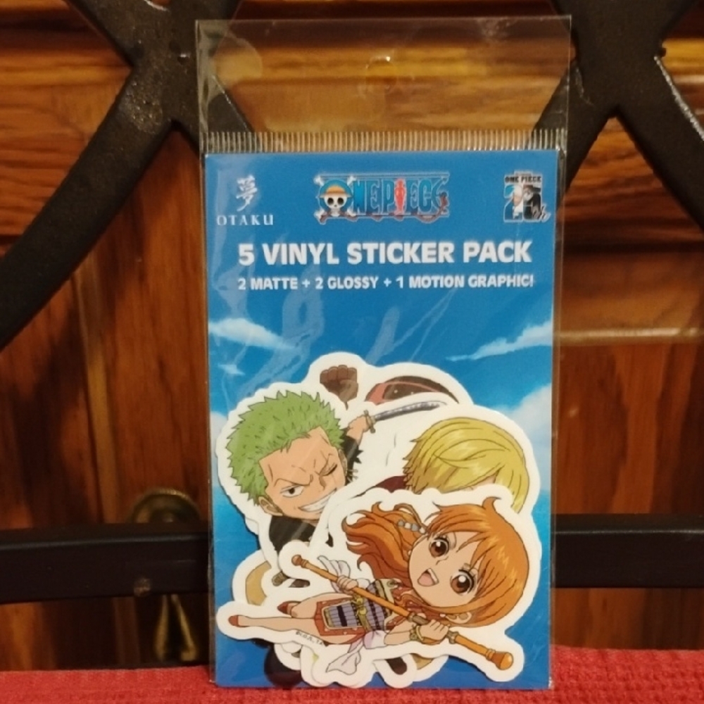 🌟 One Piece Vinyl Sticker Set – 5 Pack! 🌟NWT
